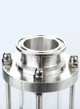 TGE卫生卡级箍式活接视镜通视镜玻璃钢视镜30口4不锈钢法直兰取样