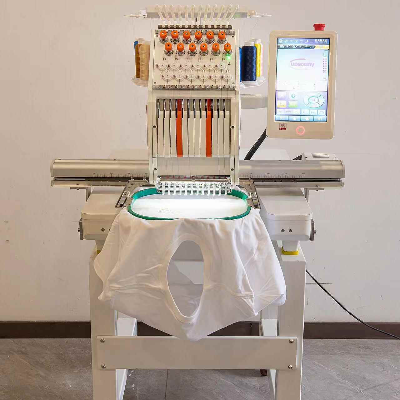 1201CT叶氏2025新款家用马头机电脑绣花机成衣浴巾单头12针刺绣机