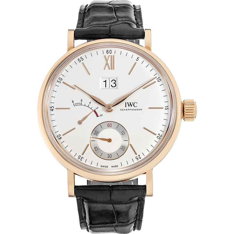 [9.8新]万国柏涛菲诺八日链18K玫瑰金手动机械手表男IW516102