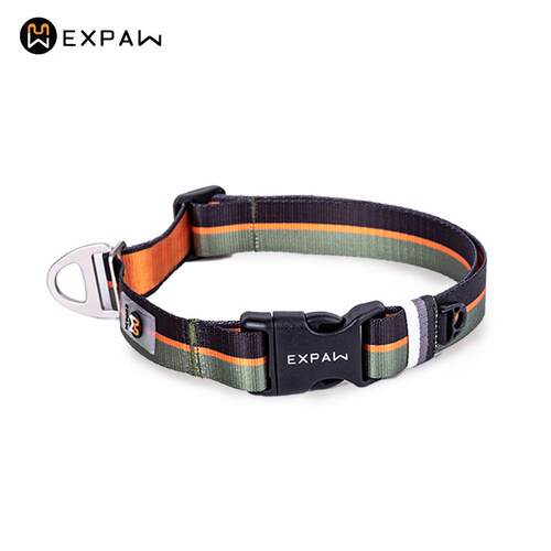 XPAWS Cross狗狗项圈 尼龙轻型可调节宠物脖圈中型犬结实可挂狗牌