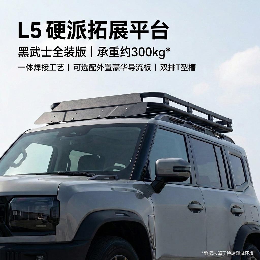 韩特旅行家幸运盾S5带护栏双扩展槽车顶平台车顶架 铝合金行李框