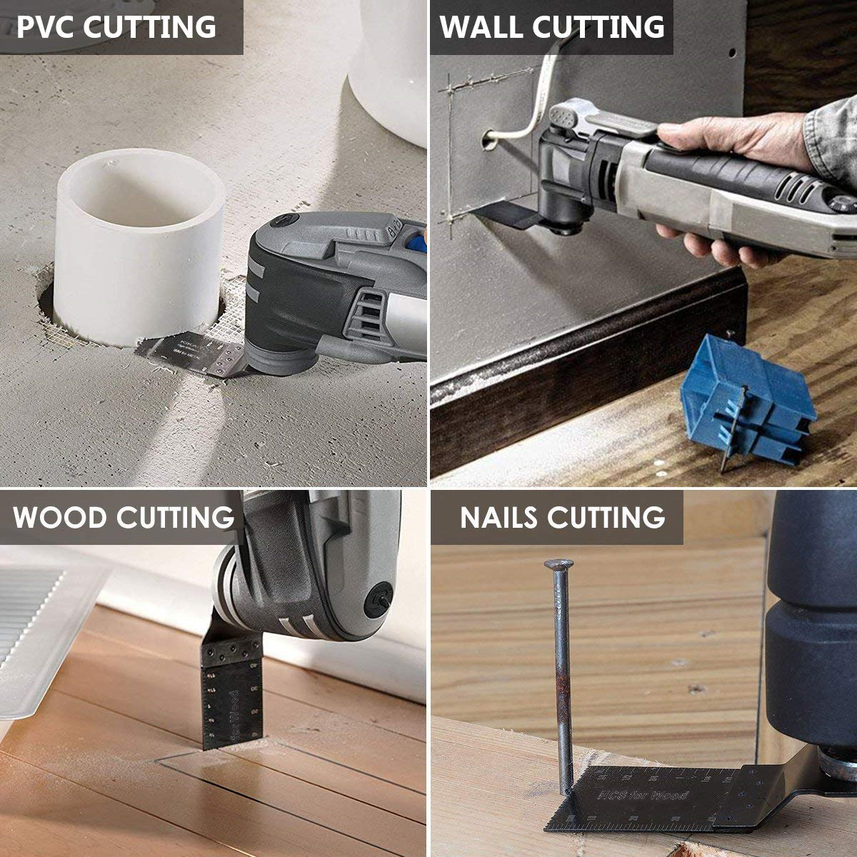 9套装用电金属木工万用宝通配件刀片塑料件套铲切割片