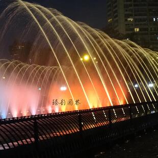 彩色波光泉跳跳泉涟漪泉不锈钢喷泉喷头景区互动拱形线条音乐喷泉