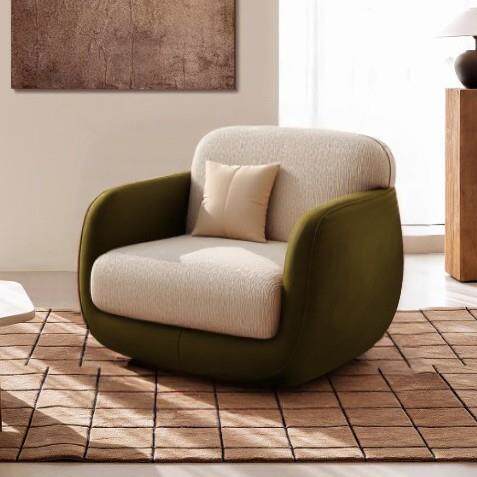 中古风沙发椅休闲客厅阳台单人沙发复古拼色民宿酒店接待休闲沙发