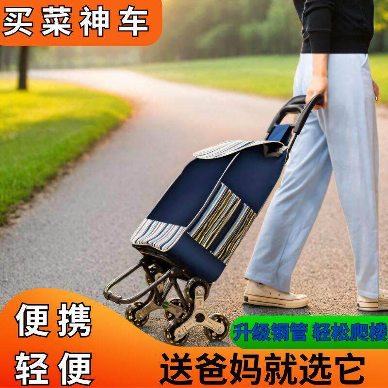 老年人买菜车可折叠可携式购物车结实耐用爬楼小拉车新款轻便手拉