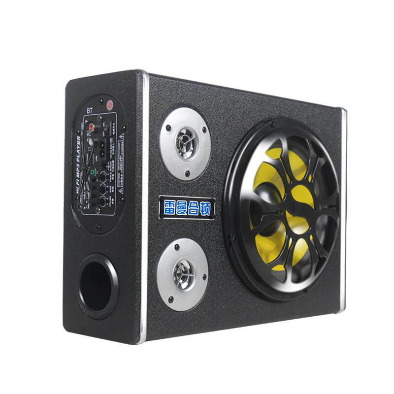 雷曼合顿车载超薄低音炮座位下皮革方形大音量高音质高端蓝牙一体