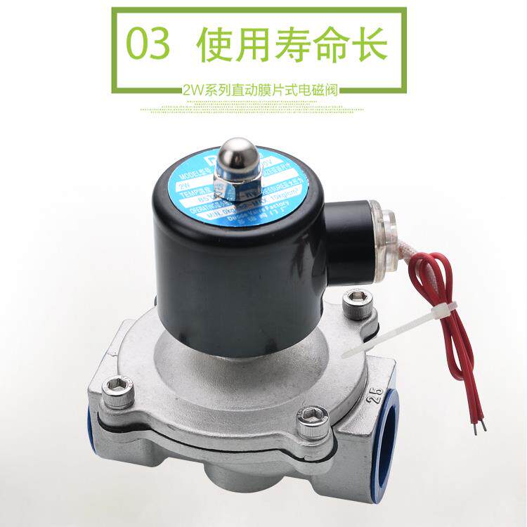 304/316/2W不锈钢220V水用电磁阀水阀气阀DN15 20 25 32 40 50