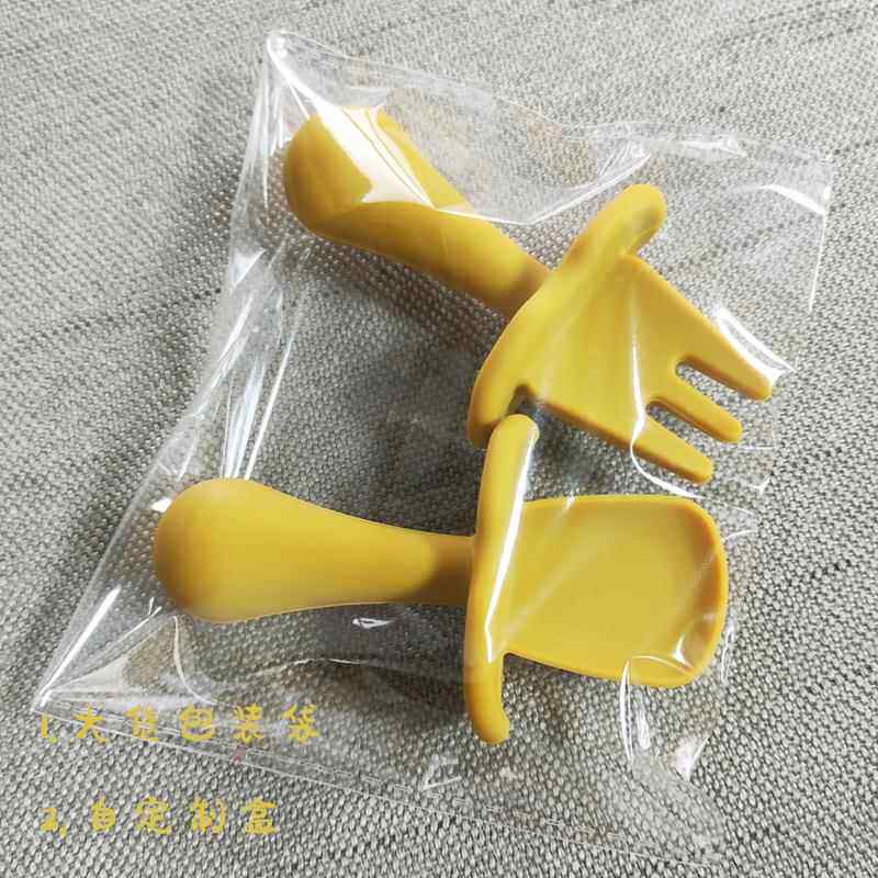 【新品】勺叉儿童 婴儿舔舔硅胶勺子 宝宝感温 训练喂水勺子 叉