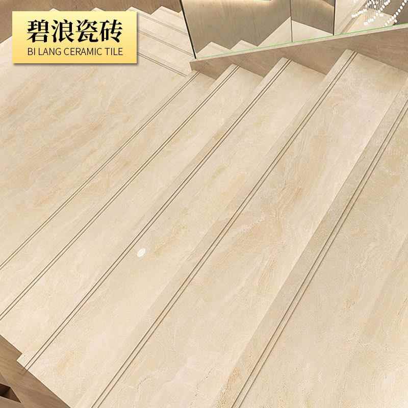 楼梯瓷砖踏步砖通体大理石梯级砖防滑一体式1.2米台阶楼梯级地砖