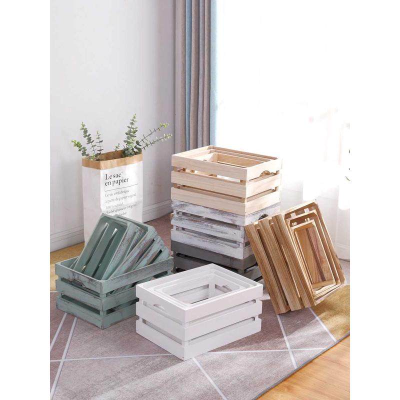 复古木箱木框箱木条箱超市陈列道具装饰收纳木筐长方形木箱子,收纳整理,收纳箱,淘宝优惠券,粉丝福利购,淘宝优惠卷