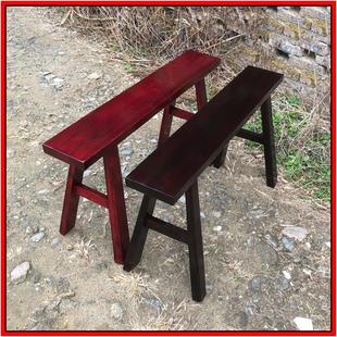 实木长条凳红棕色加宽加厚农村家用长板凳杉木饭厅饭店单双人木凳
