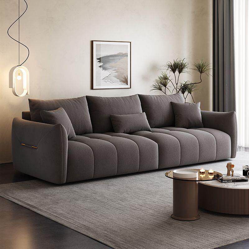 意式慵懒风现代简约沙发客厅组合一整套拼色小户型简易布艺沙发木