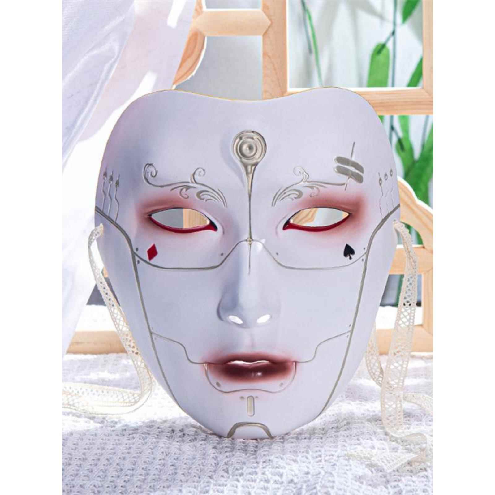 万圣节面具全脸机械美男帅气个性神秘面罩下半脸舞台派对演出道具