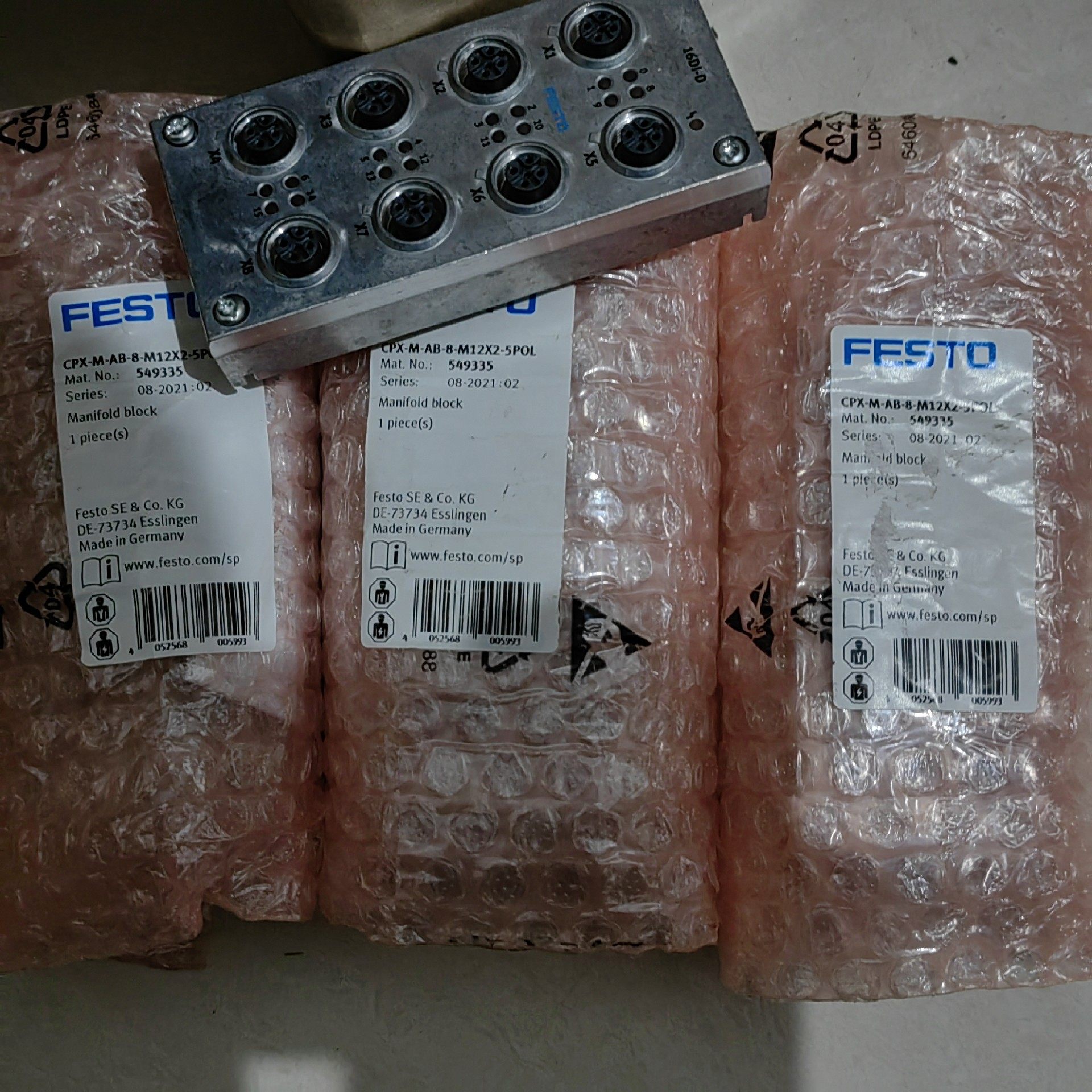 费斯托阀岛模块，549335 CPX-M-AB-M12X2-