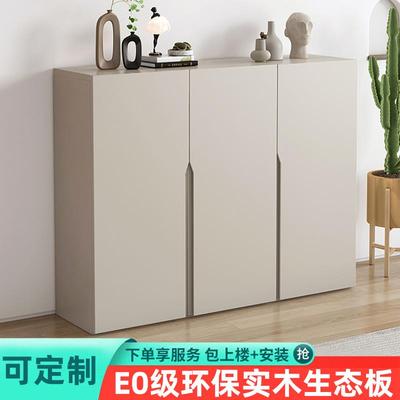 实木鞋柜家用门口玄关柜一体门外走廊柜大容量多层室内储物柜定制
