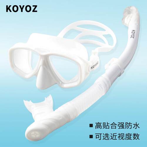 KOYOZ浮潜三宝装备潜水面镜呼吸管器套装面具全干 干式近视游泳面