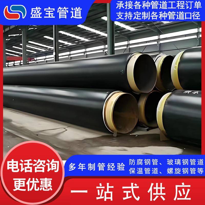 聚氨酯保温钢管直埋保温钢管高密度聚乙烯预制直埋保温钢管