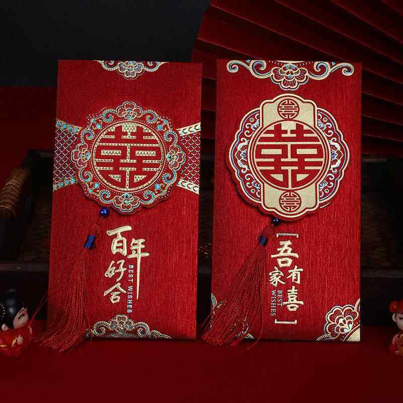 结婚红包2023封新款创意喜字大红包袋万元改口随礼利是封婚礼专用