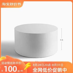 客厅沙发旁玄关家l居装饰品大件展示台圆形底座增高落地底座摆件