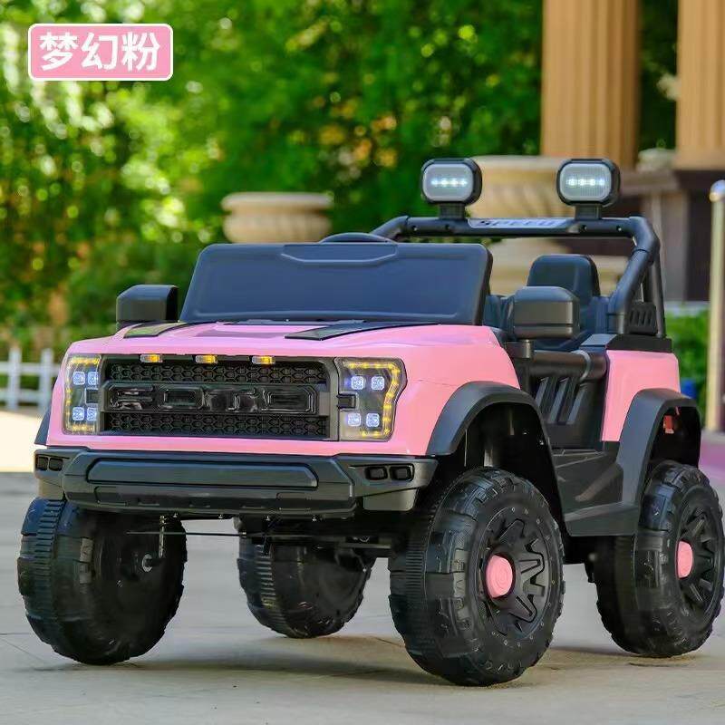 新款儿童电动汽车四轮越野车遥控车宝宝小孩玩具车童车