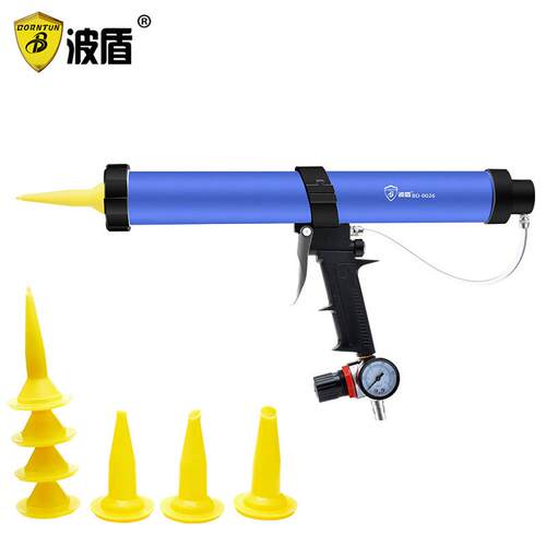 波盾带调速气动打胶枪600ml压胶枪风动软装玻璃胶枪BD-0026