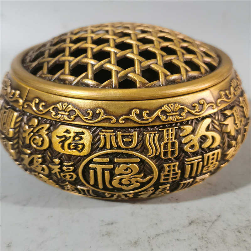2023新款仿古铜百福香炉家居装饰创意礼品工艺品铜摆件,特色手工艺,其他特色工艺品,淘宝优惠券,粉丝福利购,淘宝优惠卷