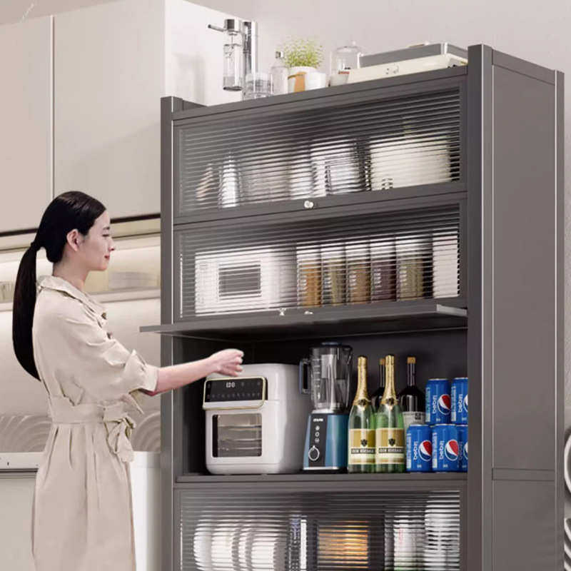 厨房落地置物架加高40cm移动翻盖式收纳柜锅具电器透明柜门收纳柜,厨房/烹饪用具,厨房抽屉置物架,淘宝优惠券,粉丝福利购,淘宝优惠卷