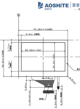 3.2寸1024×682LCD显示屏mipi接口LS032B3SX02全彩高亮工业触摸屏