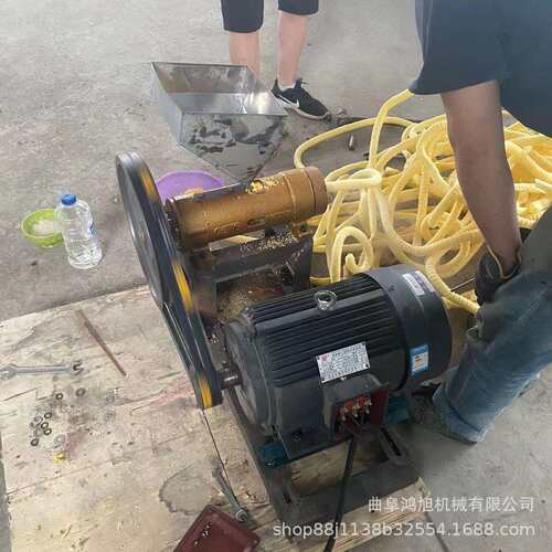 无噪音汽油大米香酥果机器 两相电自熟螺杆挤压米花机