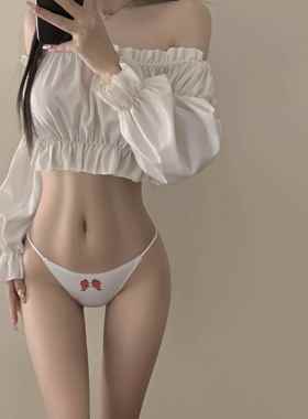 内裤女2条装细带冰丝内裤女士可爱印花裆无痕少女三角内裤夏0607z