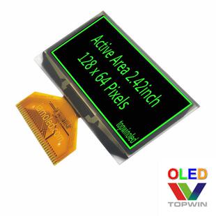 2.42英寸绿光2.42英寸oled液晶显示屏ug2864asgpg14绿色2.42寸英
