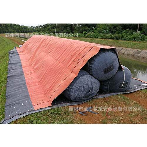 防汛充水式橡胶防洪子堤整体无接缝橡胶围水坝城市内涝组装挡水墙