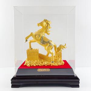 义乌厂家绒沙金前程万里马到成功摆件创意中式商务送客户礼品摆件