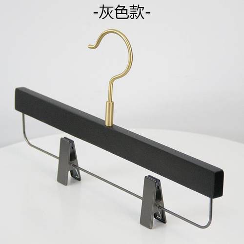 高档黑木色衣架家用酒店衣挂国德榉木实木黄铜挂钩服装店成人大质