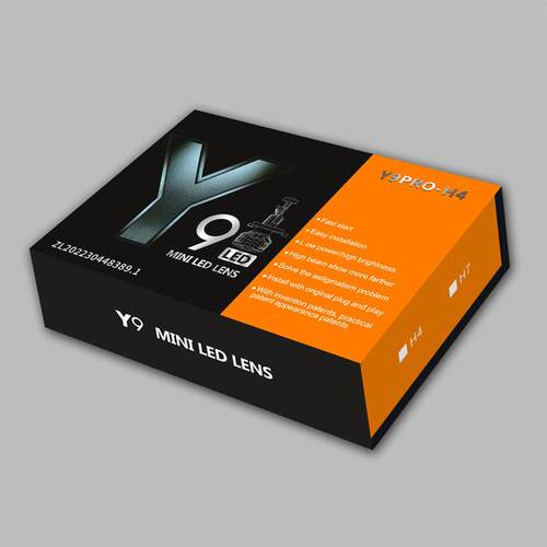 新款Y9透镜大灯H7/H11/9005/9006鱼眼灯泡近远光一体超亮远光炮