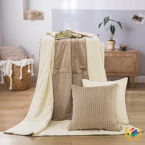 ?被1VPR蚕丝多枕功能汽车用抱枕子两用纯四季棉车F$ph(&aq载折叠