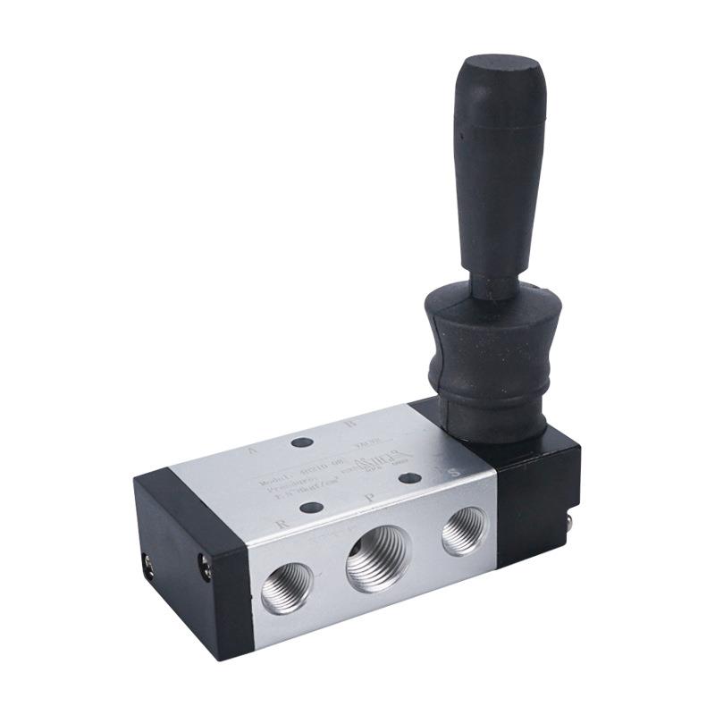 4HA二位五通气动手动阀4H21-08气0动手气缸控制开关扳阀4H20CH