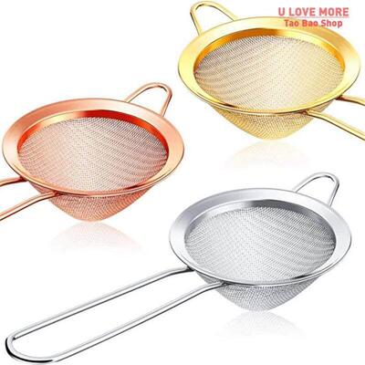 Cocktail Strainer Stainless Steel Tea Strainers Conical Foo0