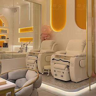 多功能美甲美睫纹绣沙发美足美脚躺椅单人洗脚电动足疗足浴按摩床