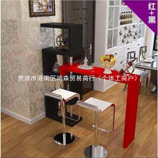 S閶1简易家用客厅靠墙吧台旋转吧台桌电脑桌餐厅隔断吧台酒柜小吧