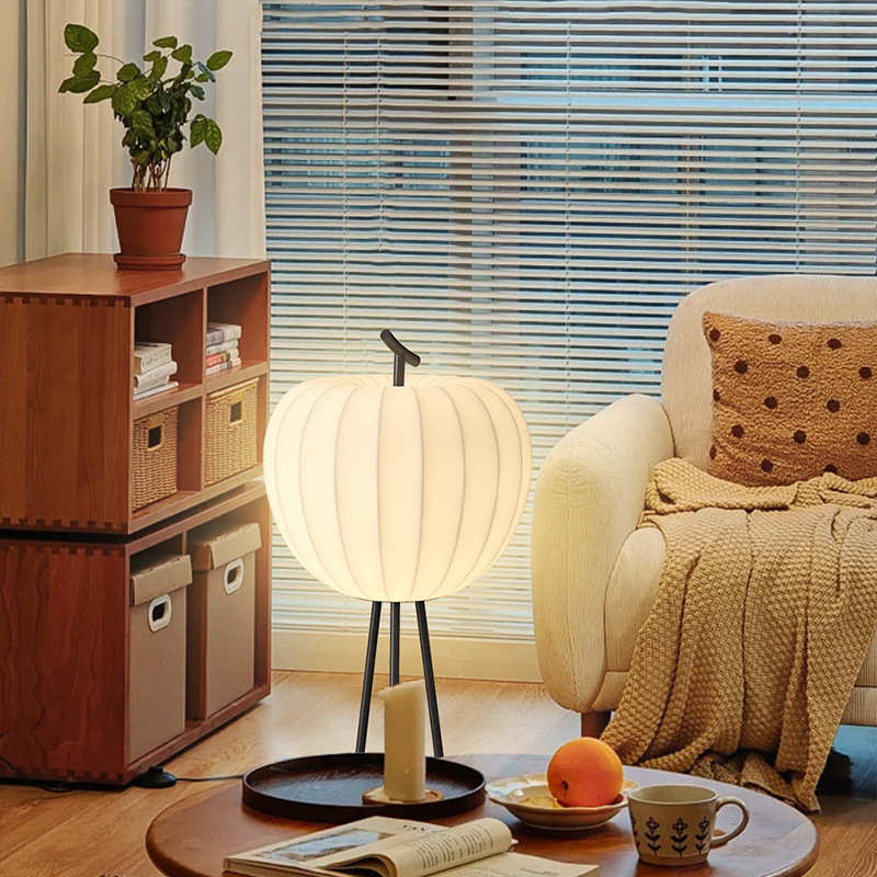 简约布艺中古设计师民宿卧室氛围灯饰日式侘寂风客厅沙发旁落地灯