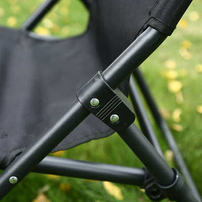 椅休闲便携式克烧烤户外铝合金椅靠背米特钓鱼野营露营钢管可拆卸