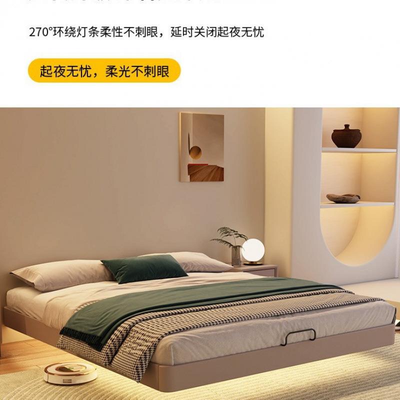 款悬浮床全代实木无床头床架排骨架现榻简约新.单双人GOG榻米床