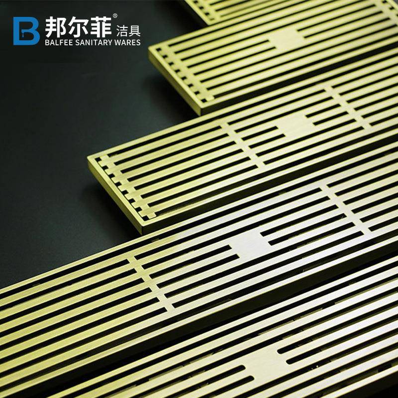 铜防臭地防漏直条铜地淋浴房卫生间全用长方型两地漏浴室加长厕所