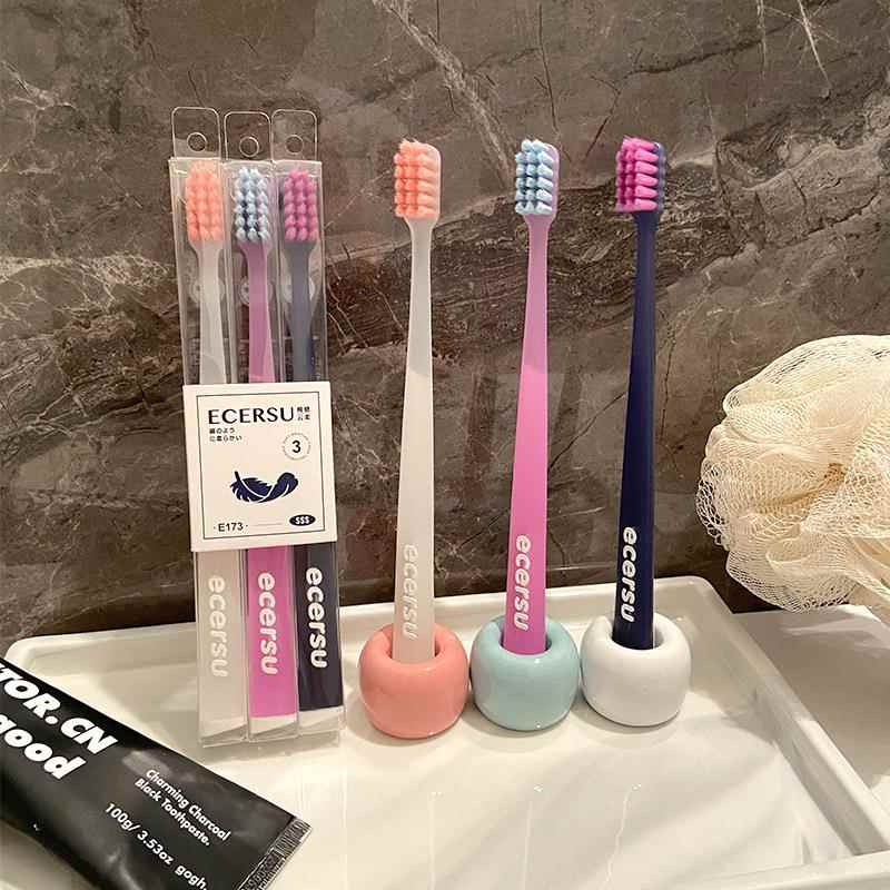 2025新款正品多巴胺软毛护龈抑菌牙刷果冻色手柄成人情侣通用不伤