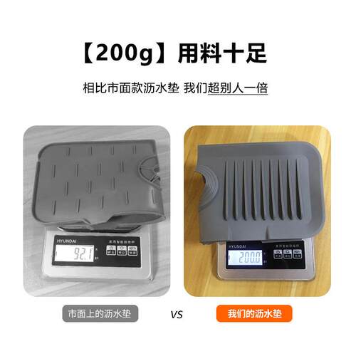 新款直销硅胶沥水垫多功能防溅水垫子厨房水槽干燥垫水龙头挡水垫