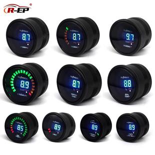 汽车改装 车用仪表转速表水温表涡轮表52MM数显2inch12V二合一表