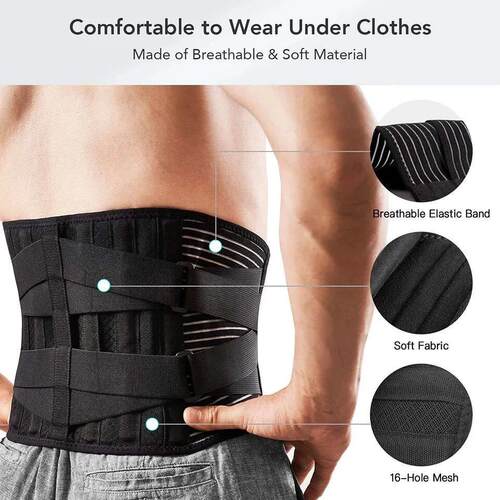 Adjustable Lumbar Support Belt Double Pull Back Waist Orthop