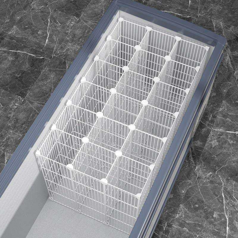 大冰柜内部置物架隔断分格收纳整理神器17*60冷柜冷冻密网分隔栏