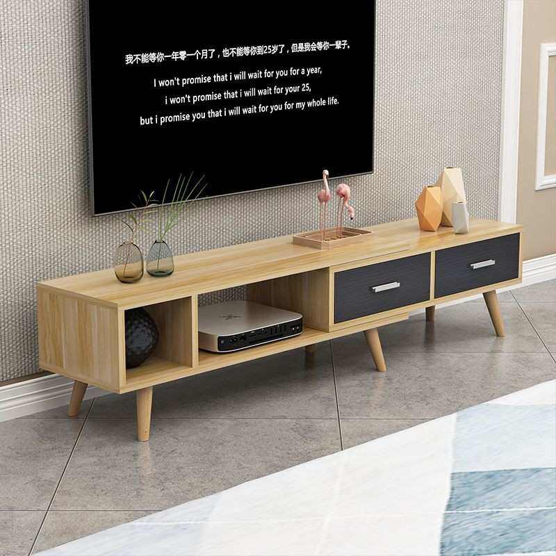 落地电视柜伸缩式实木电视柜高级感原木电视桌长条电视柜茶几组合,住宅家具,电视柜,淘宝优惠券,粉丝福利购,淘宝优惠卷